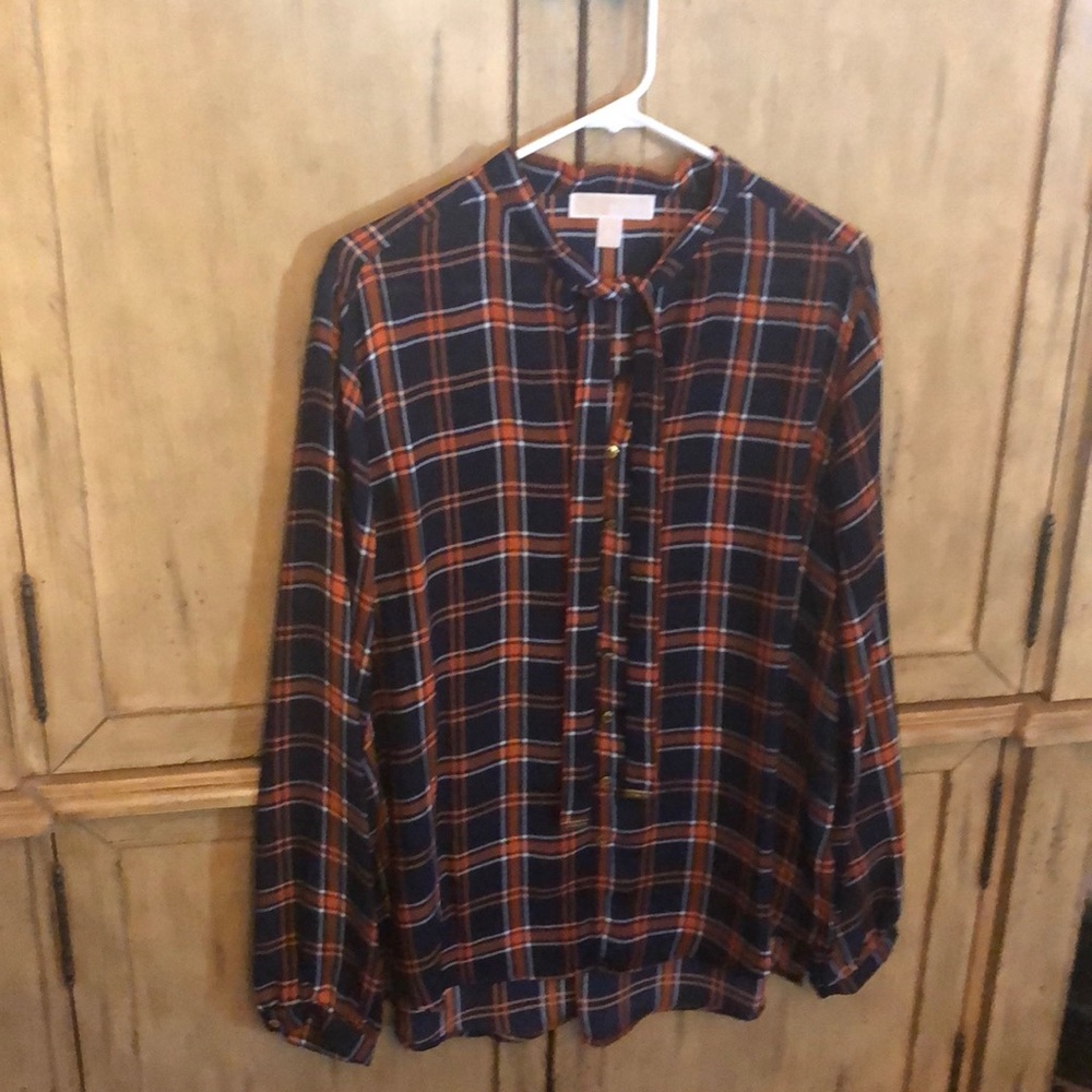 Michael Kors sheer button down blouse